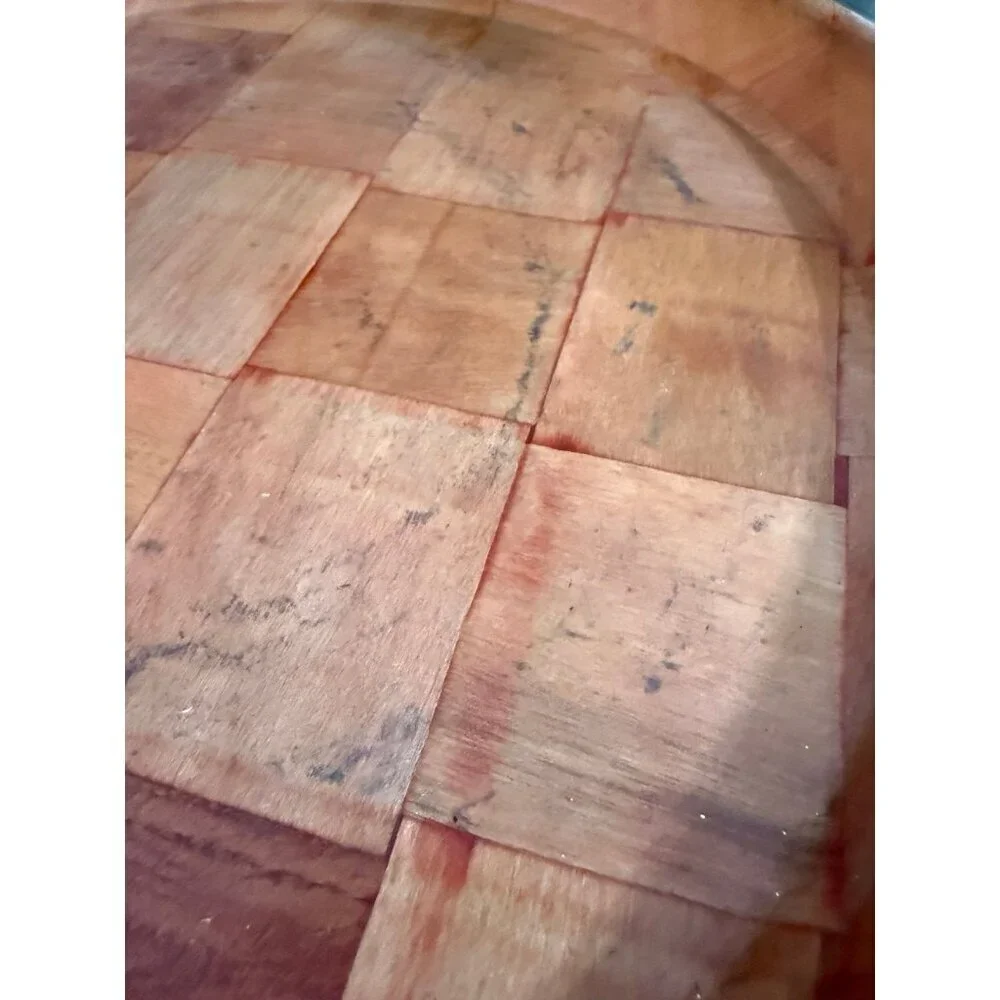 Vintage Wood Parquet Serving Tray